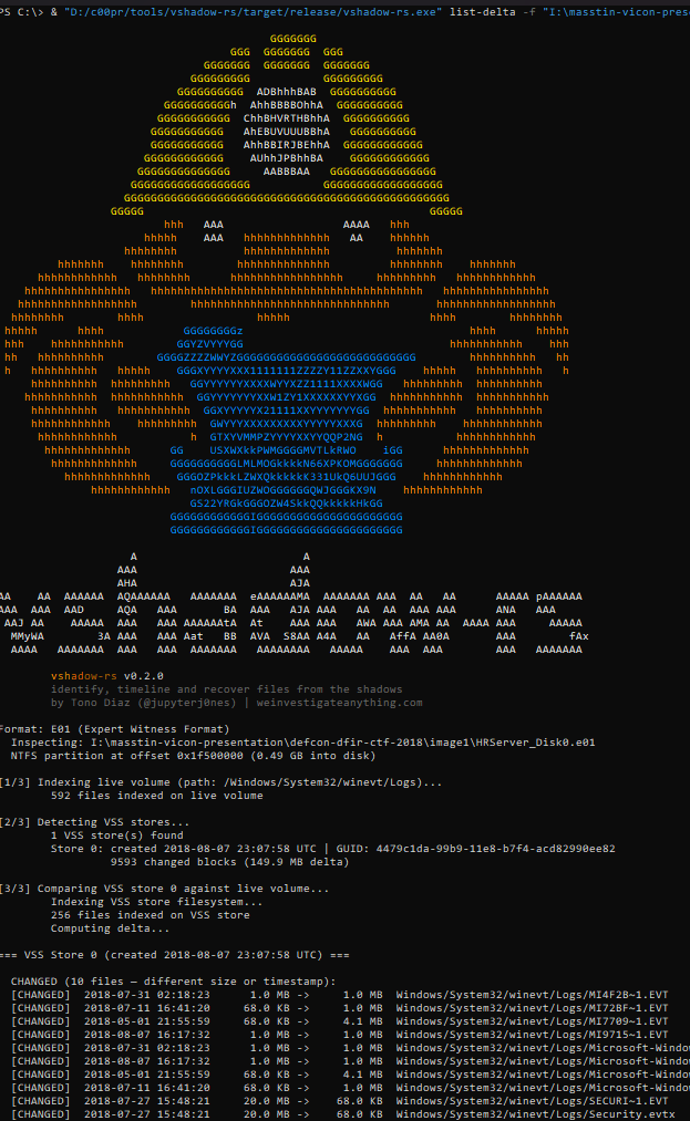 vshadow-rs list-delta output