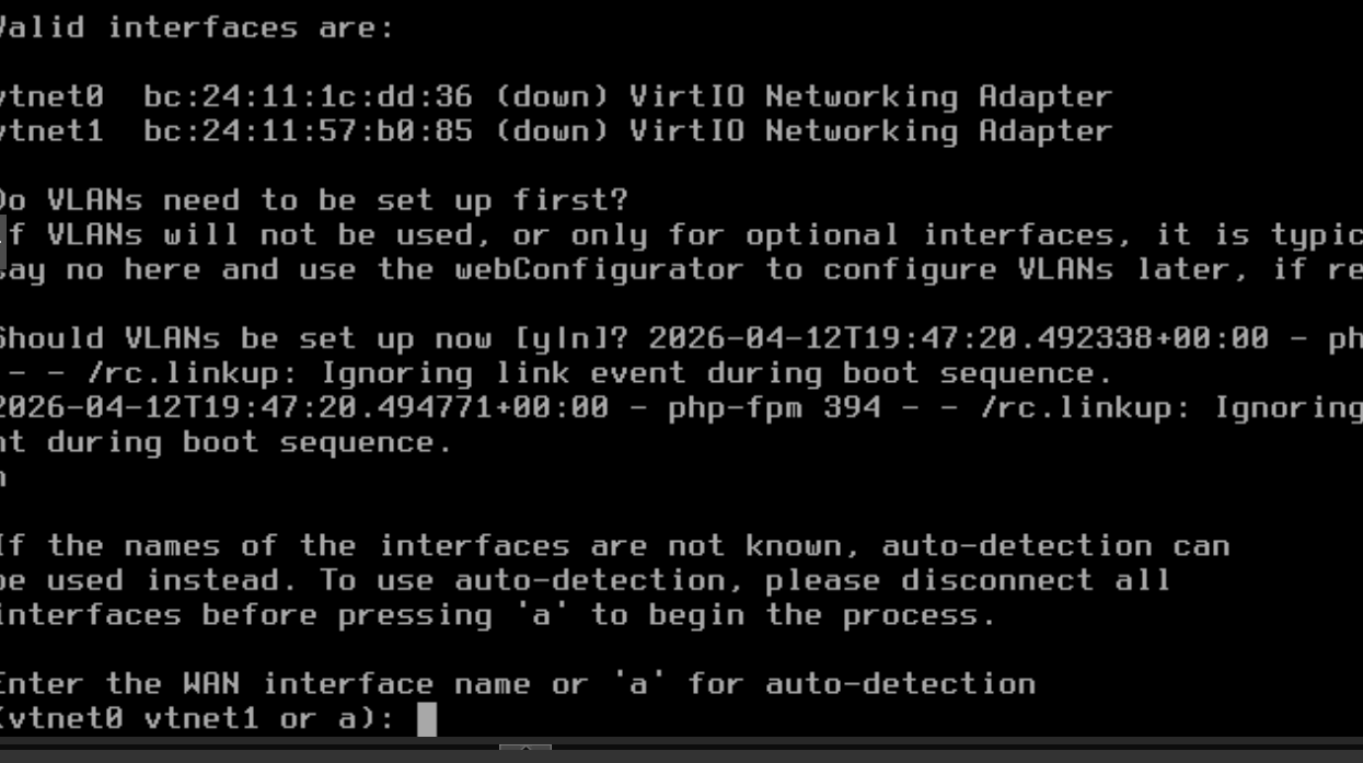 pfSense WAN interface assignment